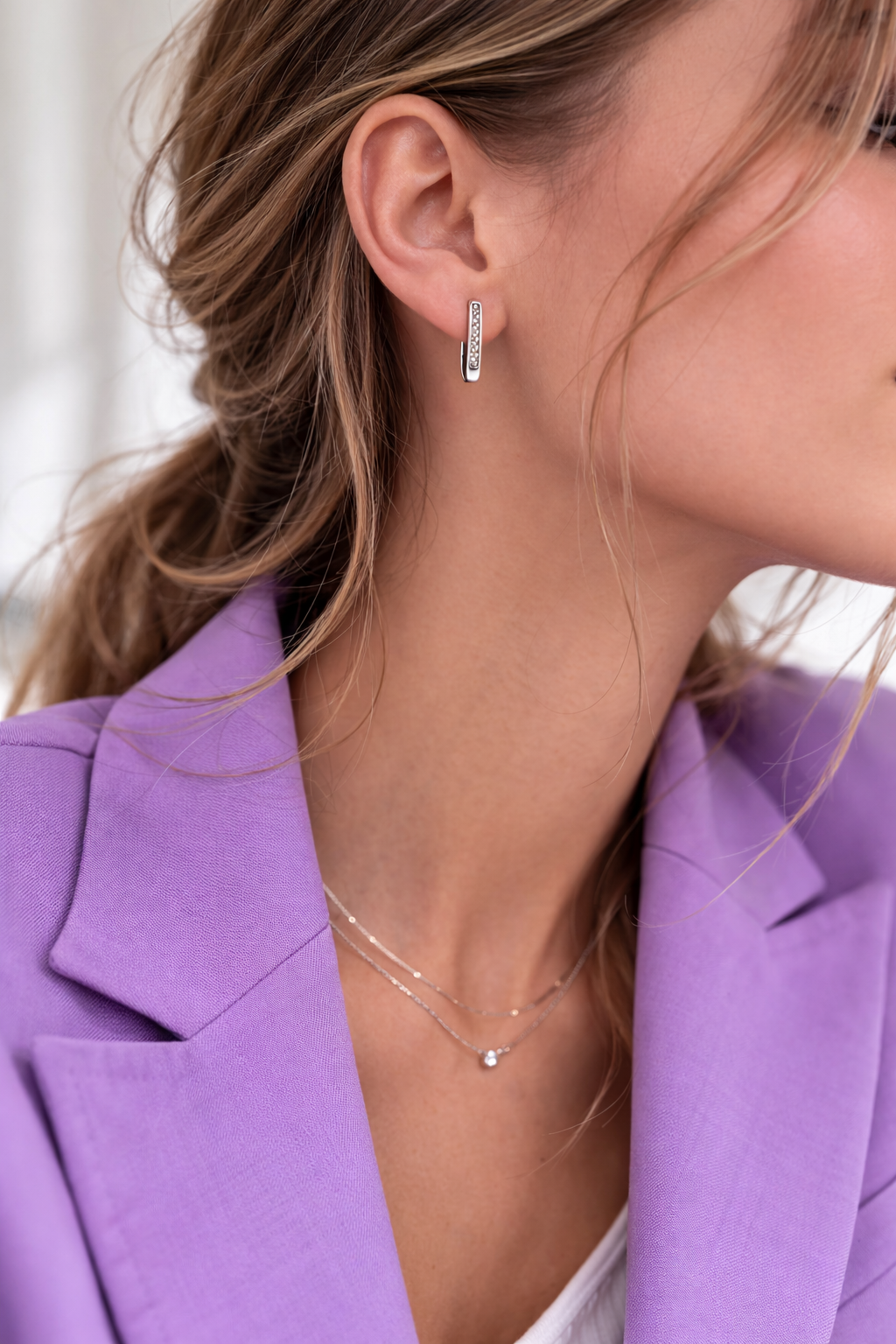 The Silver Glint Hoop